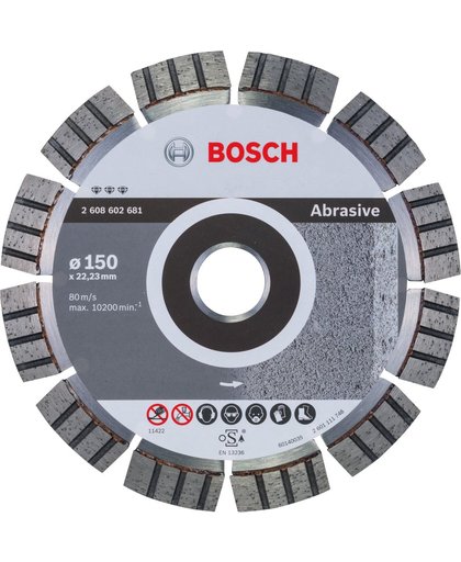 Bosch - Diamantdoorslijpschijf Best for Abrasive 150 x 22,23 x 2,4 x 12 mm