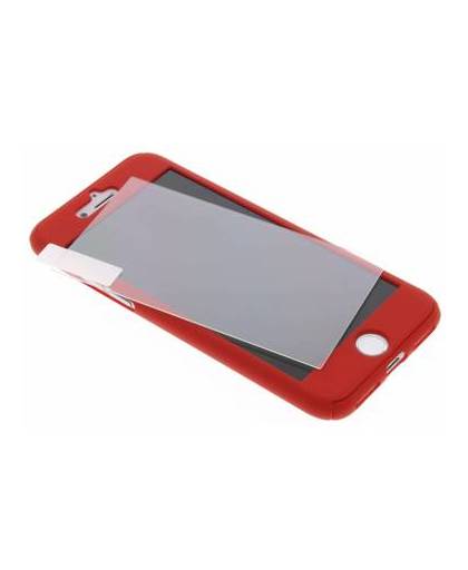 Rode 360° effen protect case voor de iphone 8 plus / 7 plus