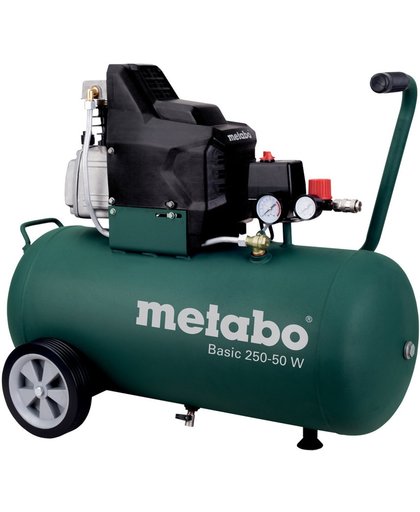 Metabo Basic 250-50 W - Compressor - Max. 8 bar - Ketelinhoud 50l - Effectief slagvolume 95 l/min