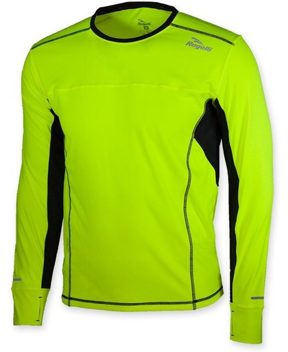Rogelli - Portland T-Shirt Longsleeve - Hardlopen - Fluor Yellow/Black - Heren - Maat L