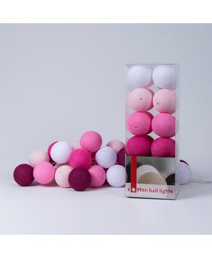 Cotton Ball Lights Lichtslinger Pink – 20 Cotton Balls – Roze