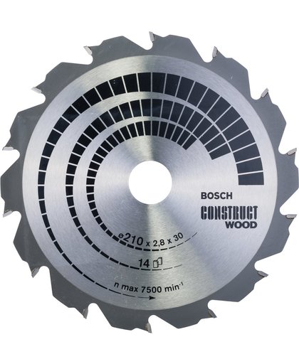 Bosch - Cirkelzaagblad Construct Wood 210 x 30 x 2,8 mm, 14
