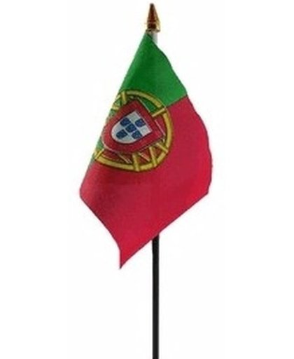 Portugal mini vlaggetje op stok 10 x 15 cm