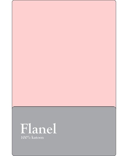Romanette flanellen laken - Roze - 1-persoons (150x250 cm)