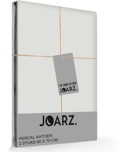 Joarz Rockin' Grey - 2 kussenslopen - Percale katoen - 60x70 cm - Grijs