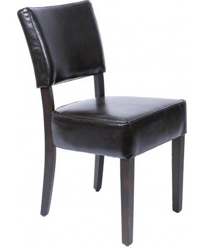 Ruige imitatielederen stoel, donker bruin (Box 2)