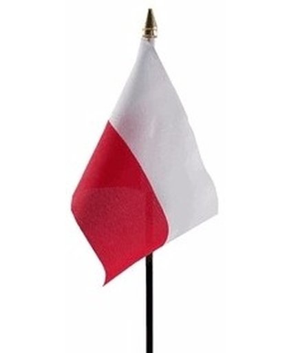 Polen mini vlaggetje op stok 10 x 15 cm