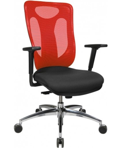 Topstar Net Pro 100 AL.TW1 - Bureaustoel - Stof - Zwart / rood