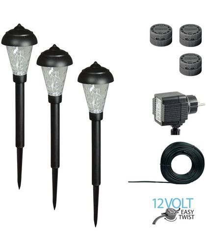 Luxform LED-tuinlamp Lille complete set 12 V 3 st