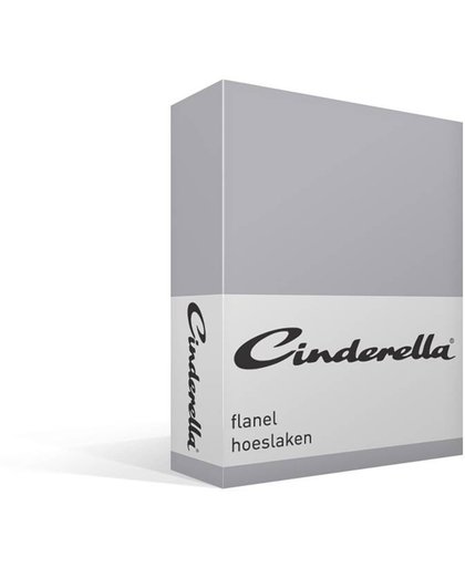 Cinderella - Flanel - Hoeslaken - Eenpersoons - 90x210/220 cm - Grey