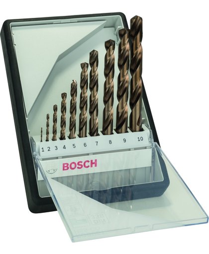Bosch - 10-delige Robust Line metaalborenset HSS-Co 1; 2; 3; 4; 5; 6; 7; 8; 9; 10 mm