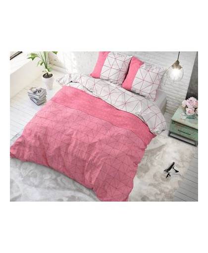 Sleeptime gino pink - dekbedovertrek: lits jumeaux (240 cm)