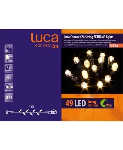 Luca Lighting - Snoer L500cm - Connect 24V - Warm Wit LED 49 Lights