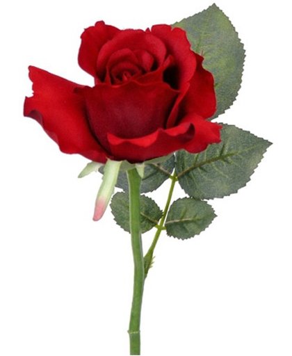 Rode roos 30 cm Kunstbloemen