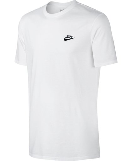 Nike Sportswear Tee Club Embroidered Futura Sportshirt casual Heren - White/(Black)