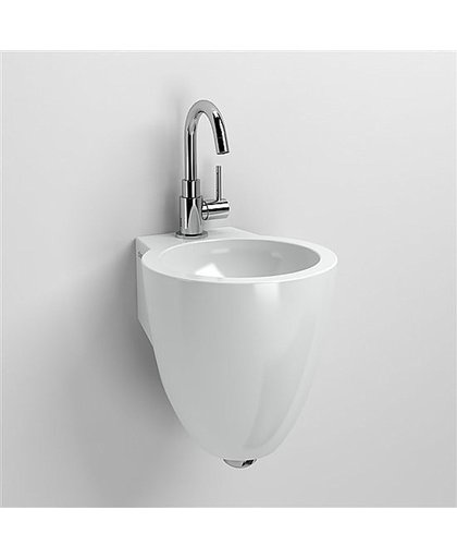 Clou Flush 6 fontein wit 27x28x315cm met kraangat met plug en bekersifon chroom CL/03.03060