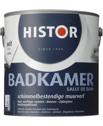 Histor Badkamer Muurverf - 2,5 liter - Wit