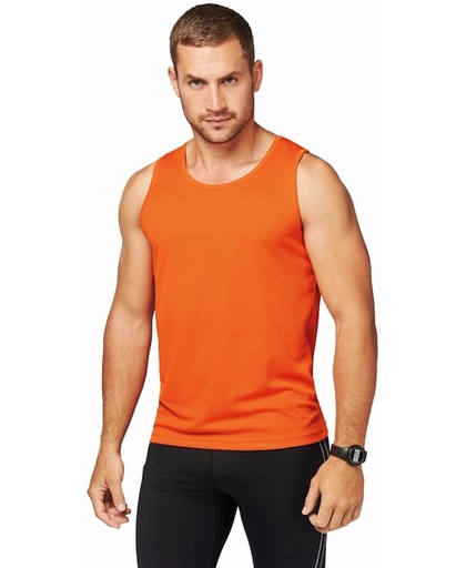 Oranje sport singlet voor heren - maat M - sport hemdje
