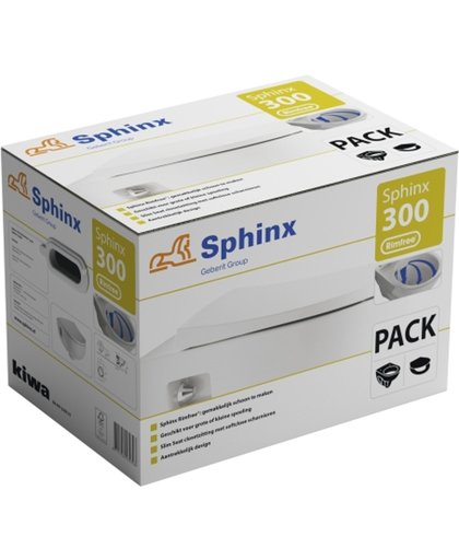 Sphinx 300 Rimfree® Pack - 300 Rimfree® wandcloset met softclose zitting