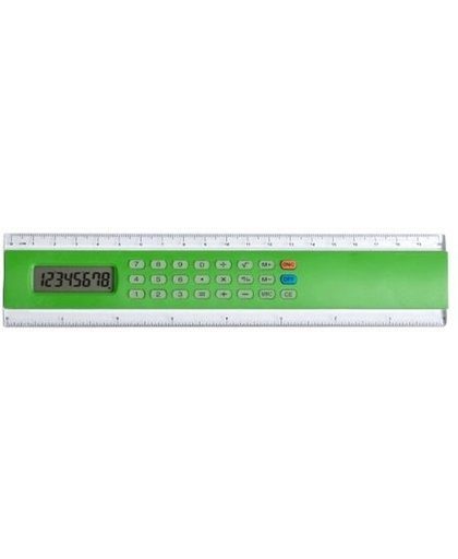 Liniaal groen met ingebouwde rekenmachine