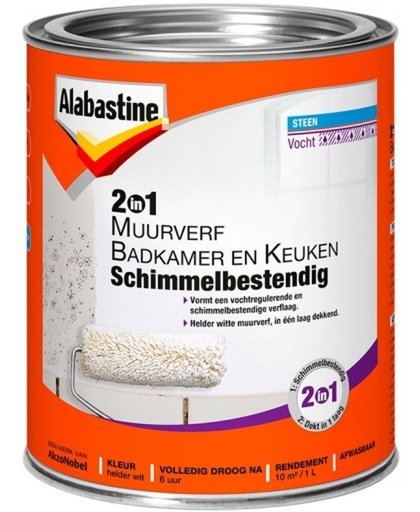 Alabastine 2In1 Badkamer&Keukenverf 1L