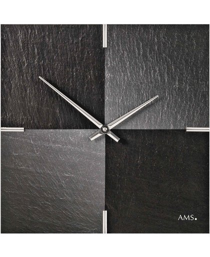 AMS Wandklok Leisteen - Aluminium 9520