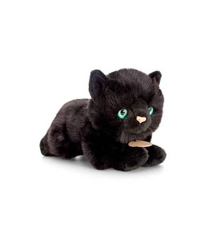 Keel toys pluche katten/poezen knuffel zwart 30 cm