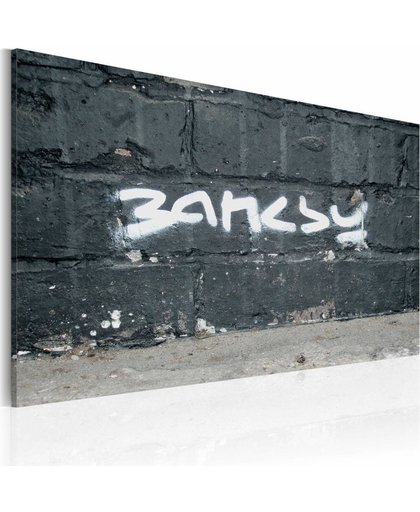 Schilderij - Banksy: handtekening 40x60cm