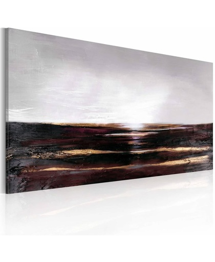 Handgeschilderd schilderij - De donkere oceaan 120x60cm