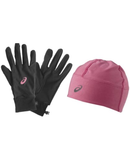 Asics Performance Winterset Hardloophandschoenen - Unisex - roze/zwart