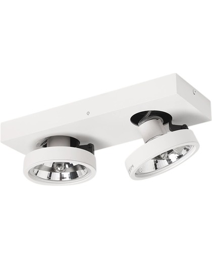 QAZQA Spot Ga 2 - Plafond spot - 2 lichts - L 330 mm - wit