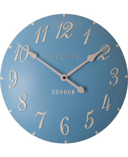 NeXtime London Arabic - Klok - Rond - Ø34 cm - Blauw/ Wit
