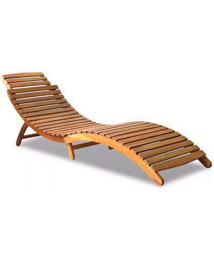 vidaXL Inklapbare ligstoel voor in de tuin (acacia hout)