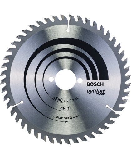 Bosch - Cirkelzaagblad Optiline Wood 190 x 30 x 2,0 mm, 48