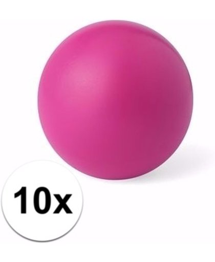 10 roze anti stressballetjes 6 cm - stressbal
