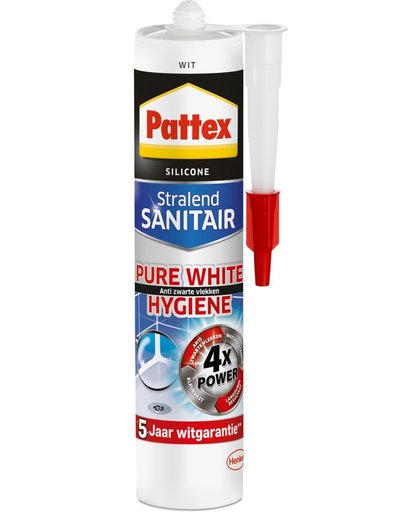 Pattex Siliconenkit Pure White Hygiene 300ML, WIT