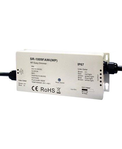 LED RGBW Wifi Controller 12-36V Waterdicht IP67 Pro