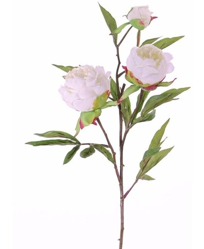 Kunst pioenrozen tak wit 73 cm - kunstbloemen