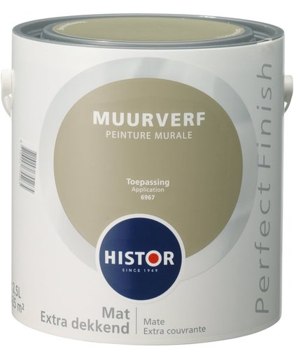 Histor Perfect Finish Muurverf Mat - 2,5 Liter - Toepassing