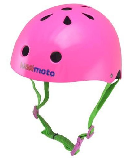Kiddimoto - Neon Roze - Small - Geschikt voor 2-6jarige of hoofdomtrek van 48 tot 52 cm - Design Skatehelm / Fietshelm