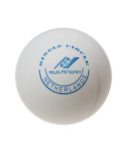 Rucanor tafeltennisballen single circle 40 mm wit 6 stuks
