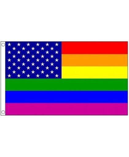 USA regenboog vlag 90 x 150 cm