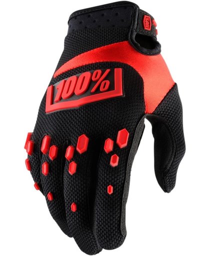 100% Kinder Handschoenen Airmatic Black/Red-L