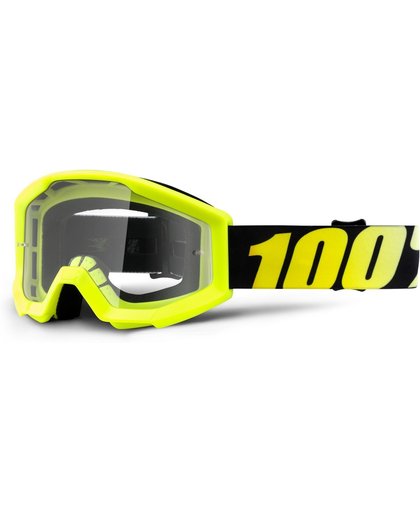 100% Kinder Crossbril Strata Youth Neon Yellow/Clear