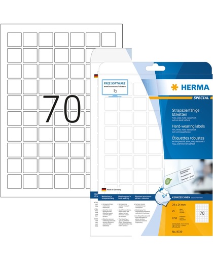 HERMA 8339 Wit Zelfklevend printerlabel printeretiket