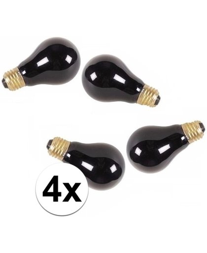 4x Blacklight lamp / bolletje - 75 watt - Blacklight lampen