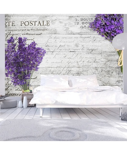 Fotobehang -Lavendel briefkaart