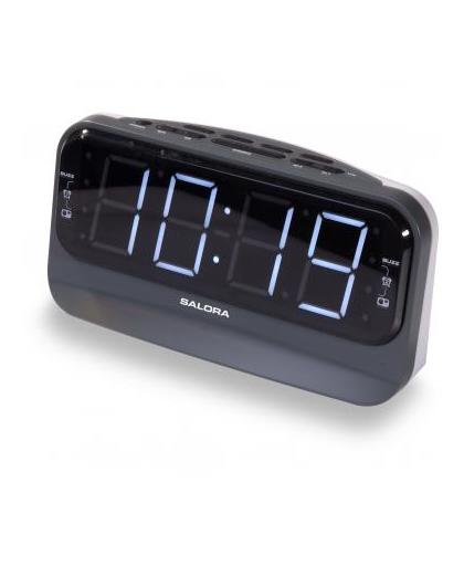 Salora CR616 wekker Digital alarm clock Zwart, Grijs, Wit