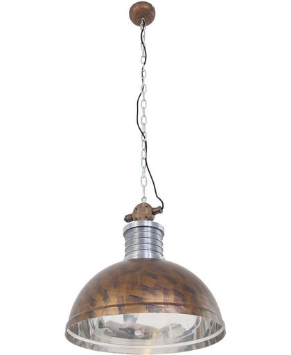 Patroon industriële eettafellamp Steinhauer Brooklyn brons ø50 cm