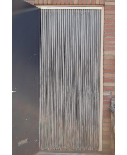 Sun-Arts deurgordijn - palermo transparant grijs - 90 x 210 cm